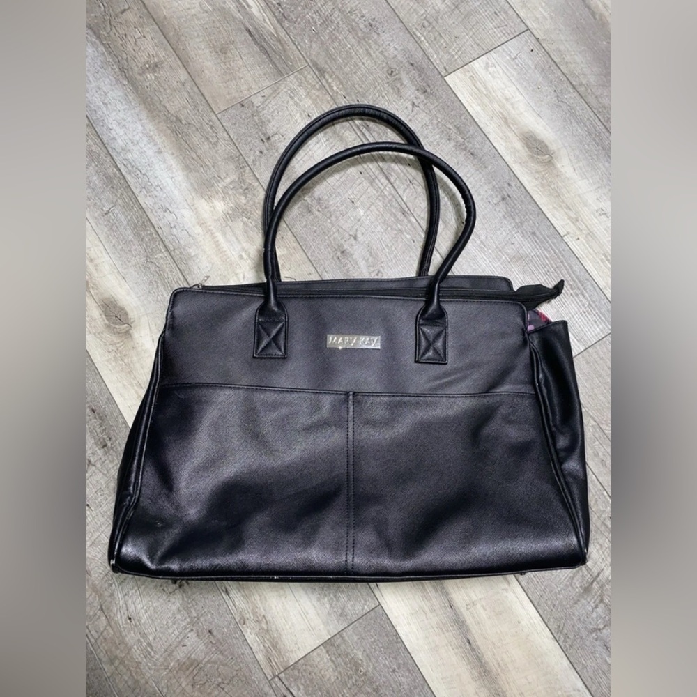 Mary Kay Travel Tote Large Black Purse Starter Kit Consultant Bag/Case EUC